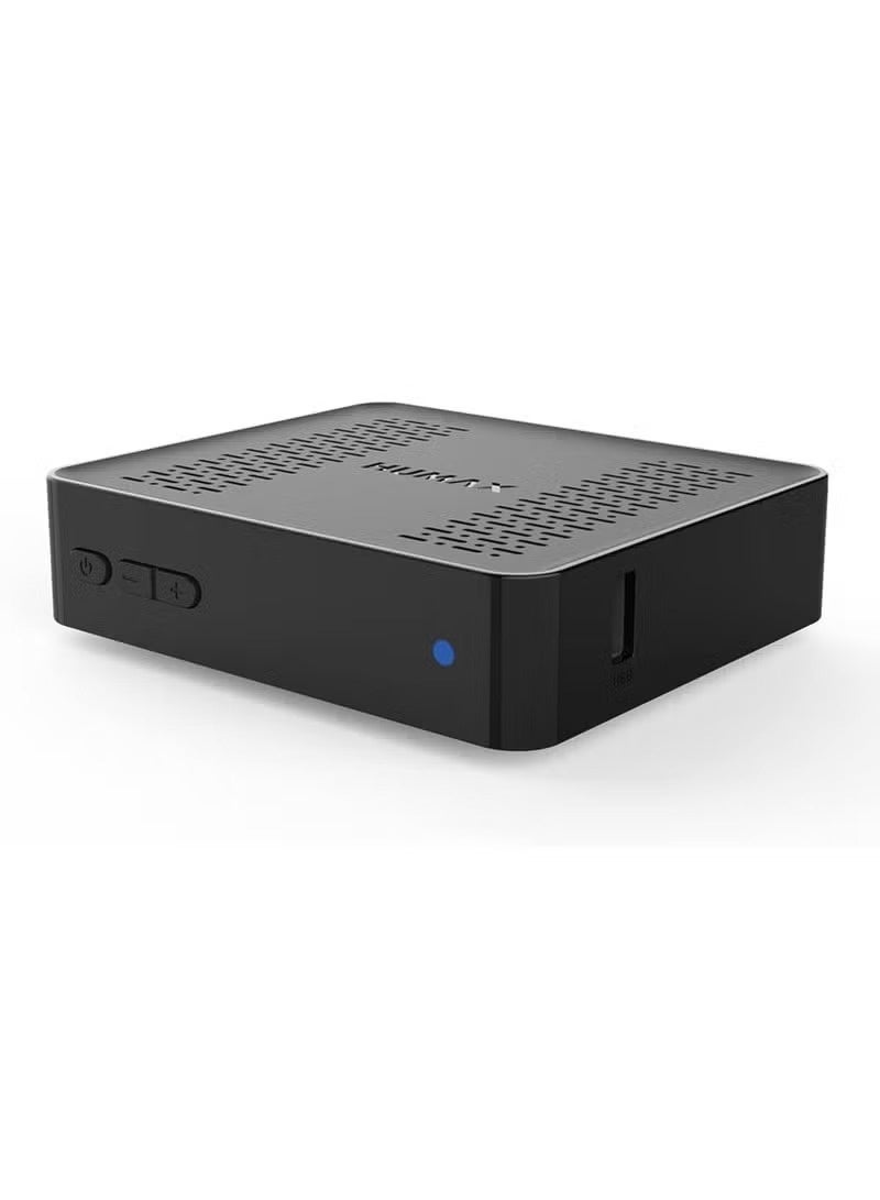 هيوماكس جهاز استقبال الأقمار الصناعية Humax F1 Mini Pro HD مع تسجيل USB، ودعم موسع الأشعة تحت الحمراء، وقائمة متعددة اللغات، وجهاز فك تشفير تلفزيوني رقمي صغير الحجم لمشاهدة سلسة - Image 1